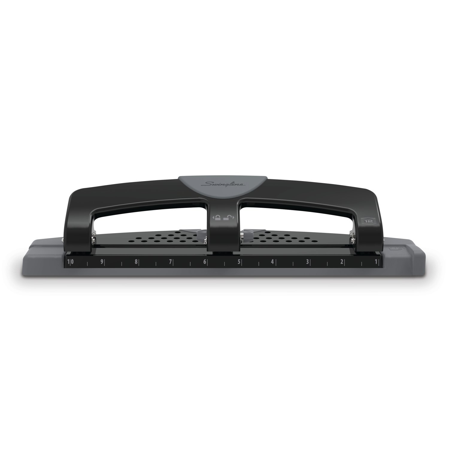3-Hole Punch, 20 Sheets, Silver/Black