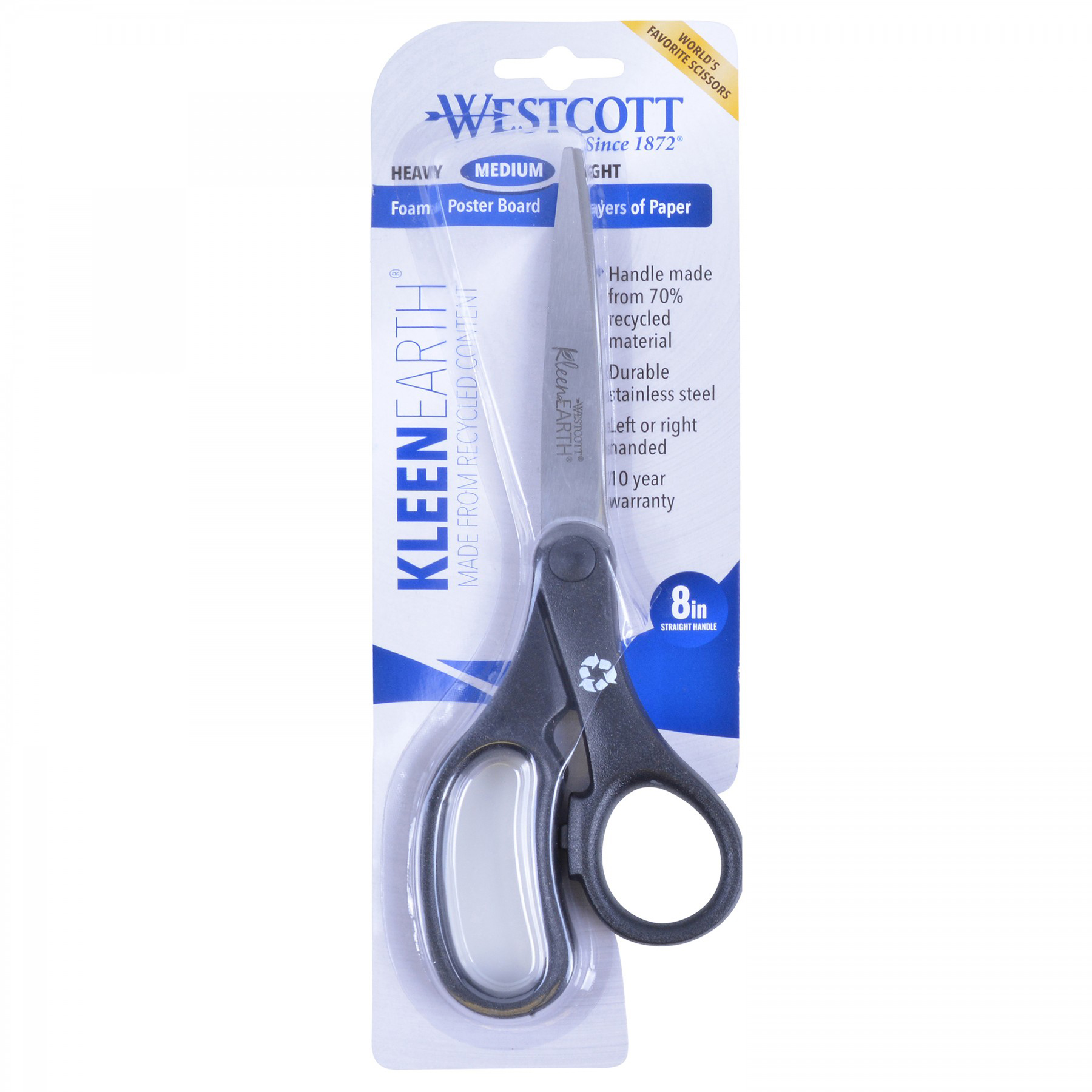 Acme United Corporation KleenEarth Basic 8 Inch Scissors, Straight