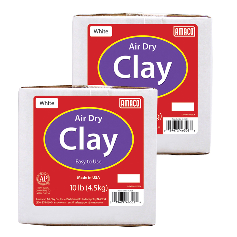 The Teachers' Lounge®  Activ-Clay™ Air Dry Clay, White, 3.3 lbs.