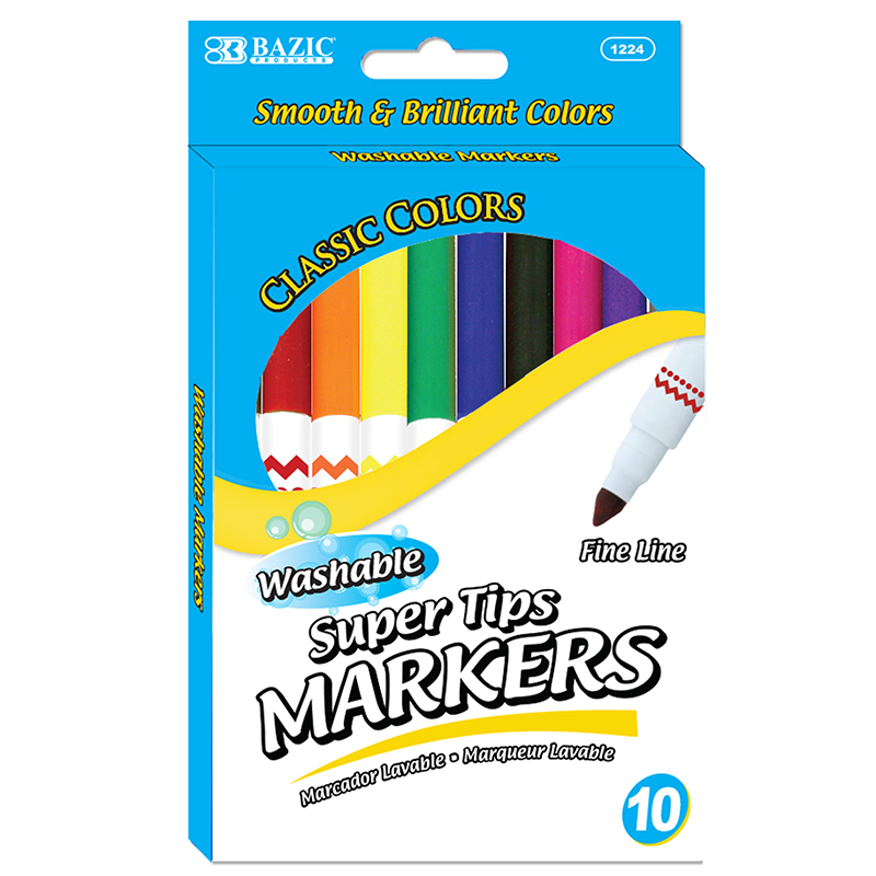 Washable Super Tips Markers, Pack of 10 - BIN588610, Crayola Llc