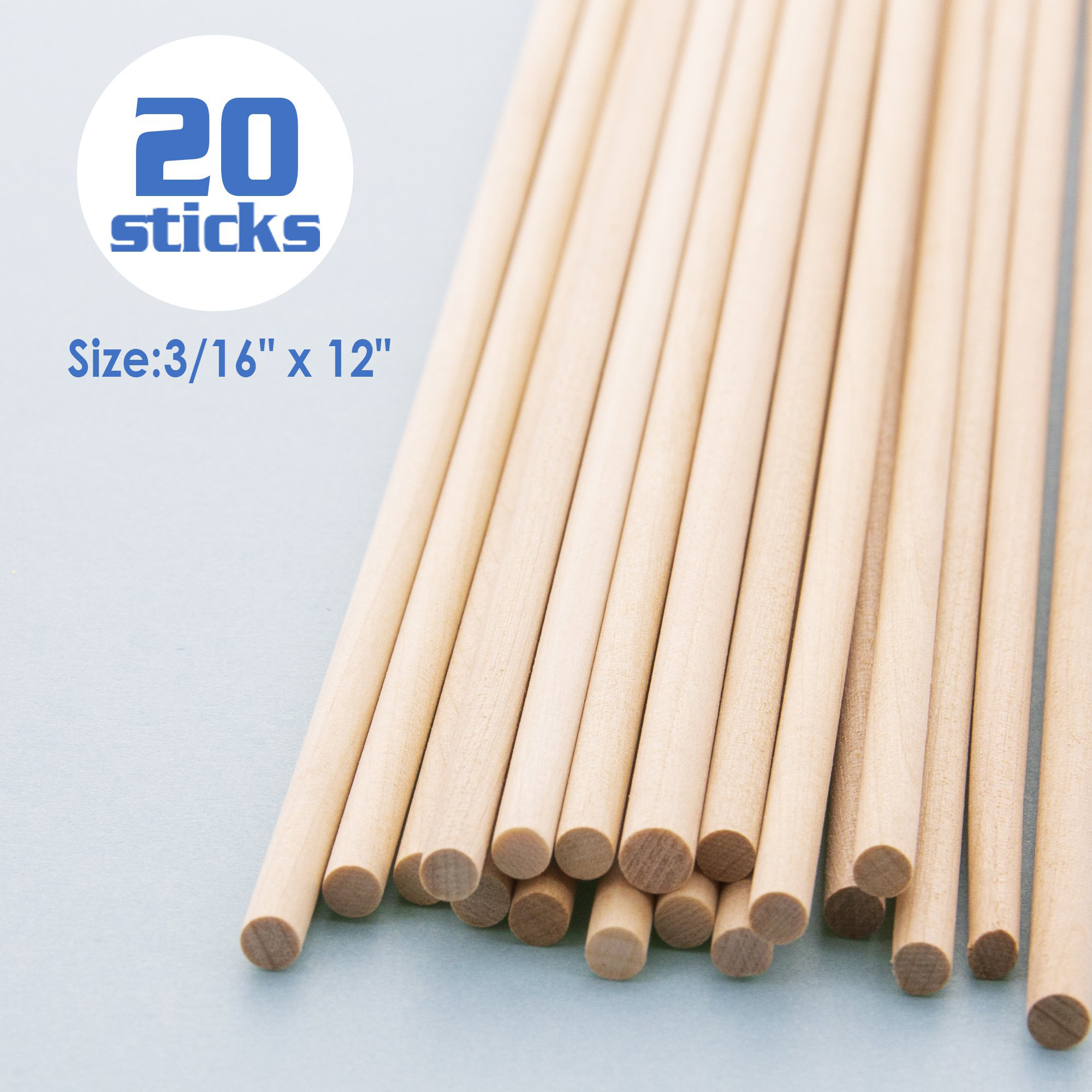 Wood Dowels, 3/8, 25 Pieces - HYG84382, Hygloss Products Inc.