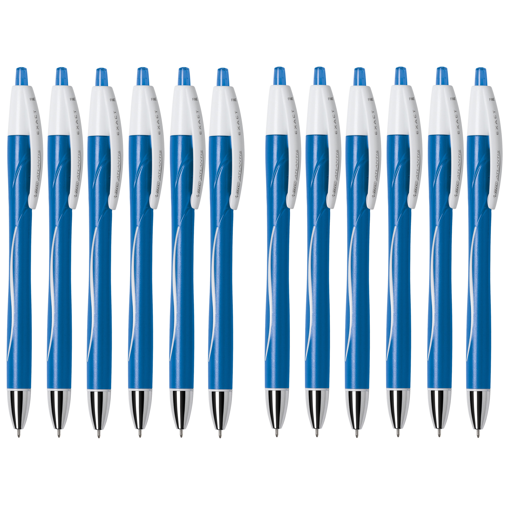 The Teachers' Lounge®  Glide™ Bold Retractable Ball Point Pen, Bold Point ( 1.6mm), Blue, 12-Count