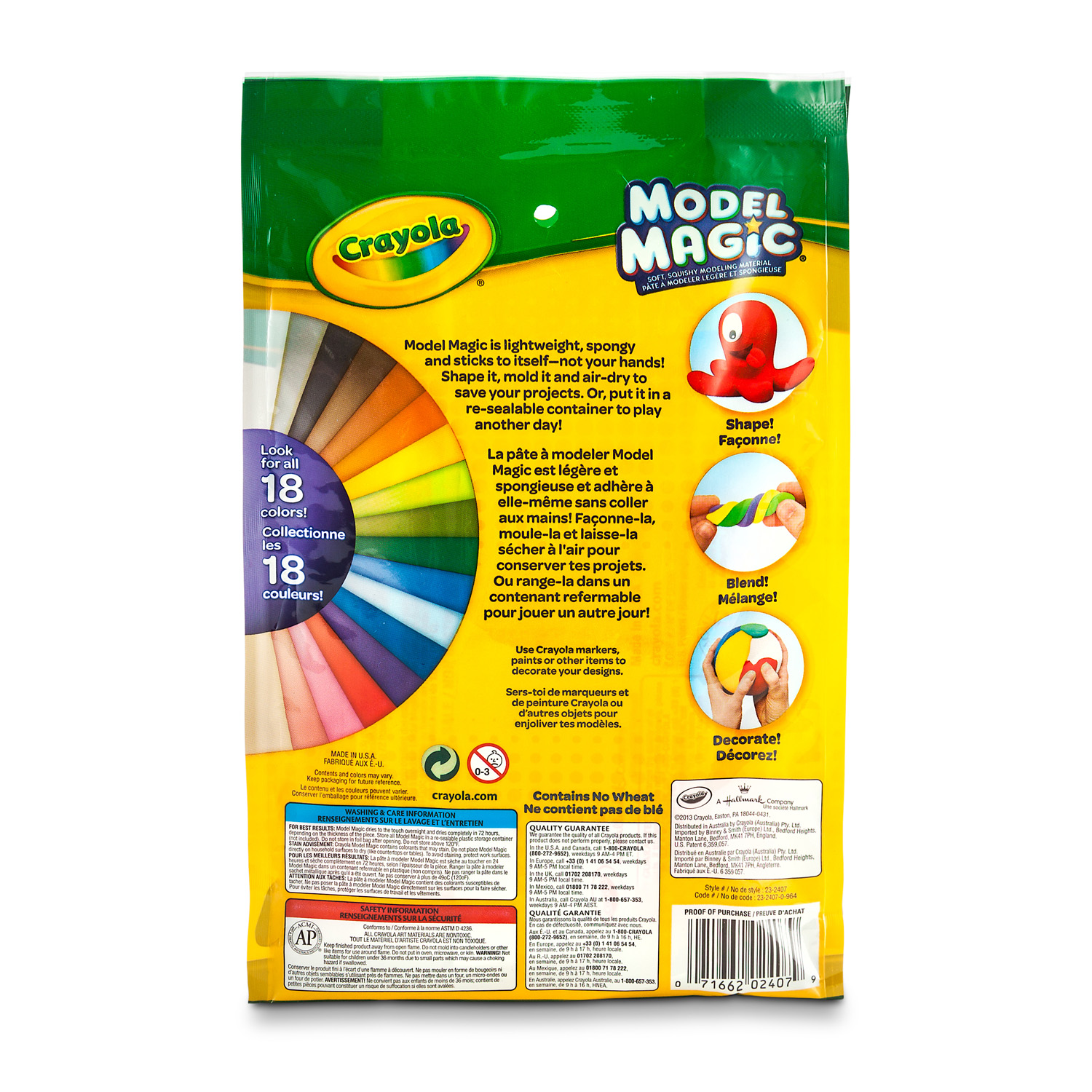 Crayola Model Magic LOT Of 2 Packages 2 Colors, Modeling Clay Alternative  Art