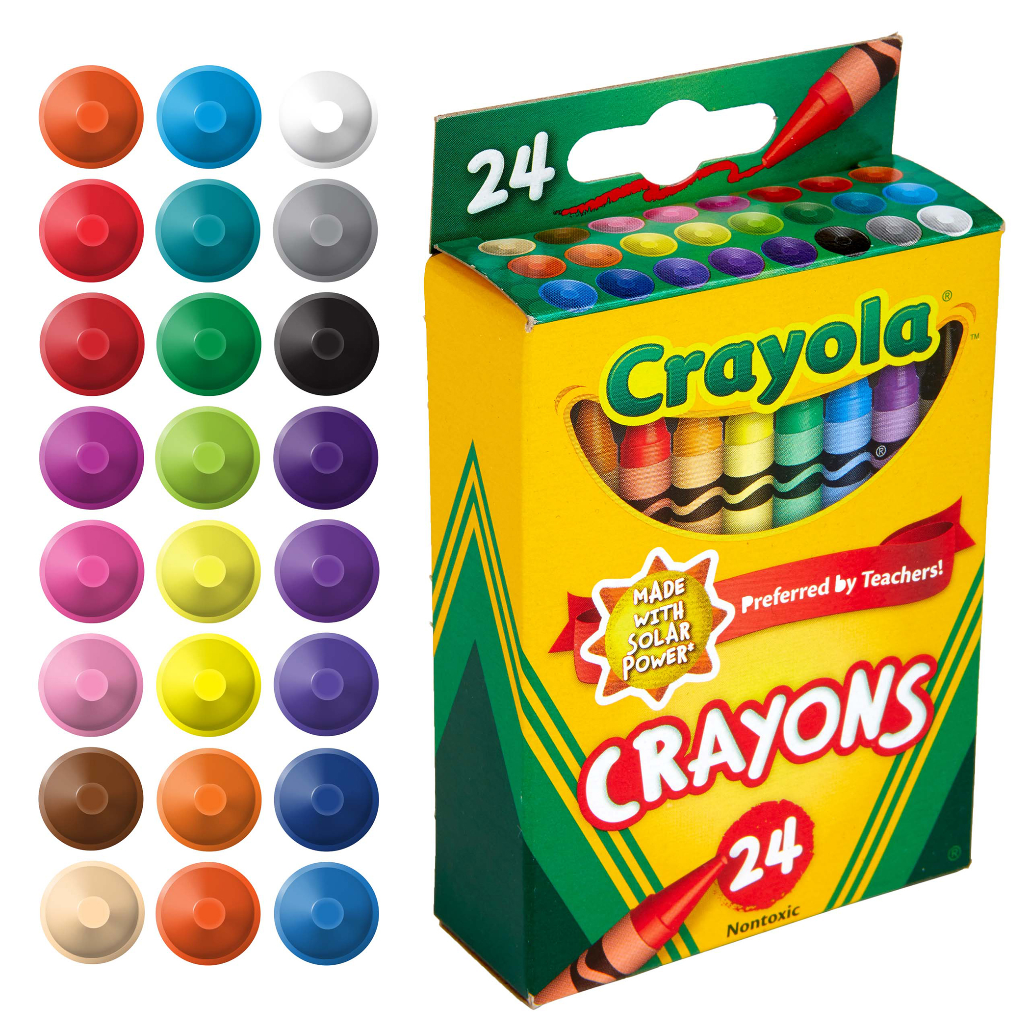 4 Pack of Crayons with 2 Crayon Box, Crayons 24 Count, Assorted Colors -  Crayons Bulk, Crayons Bulk for Classroom, School Supplies for Kids :  : Toys & Games