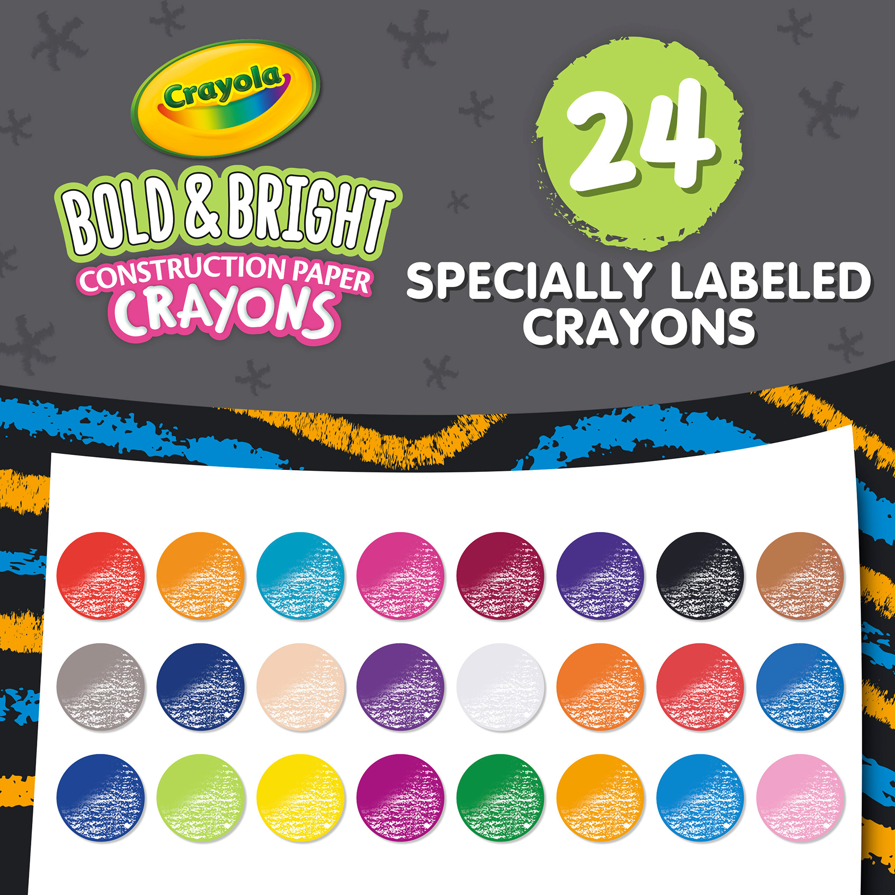 Crayola Crayons 24 Colors, Pack of 6