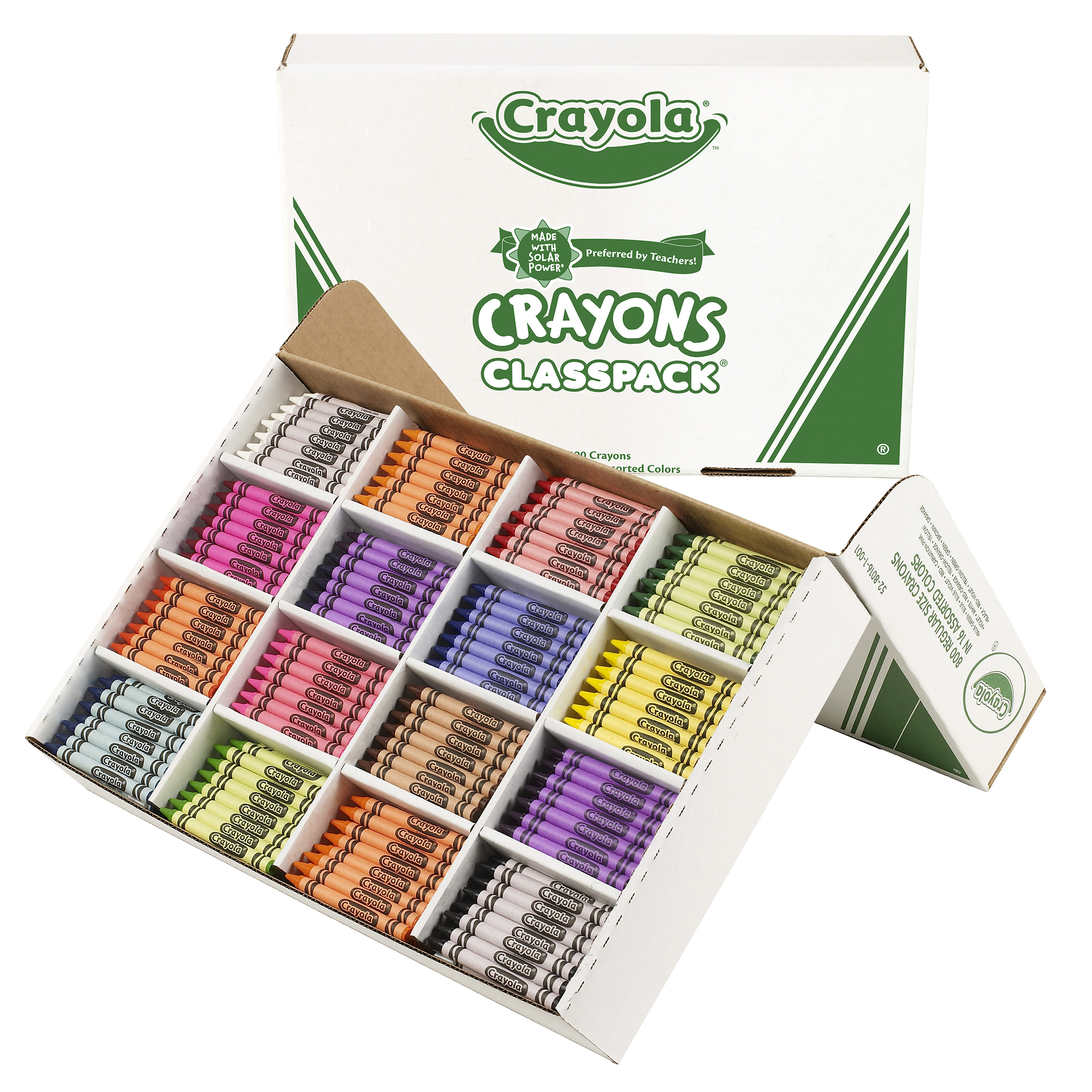The Teachers' Lounge®  Crayon Classroom Pack, 16 Color, Box of 800