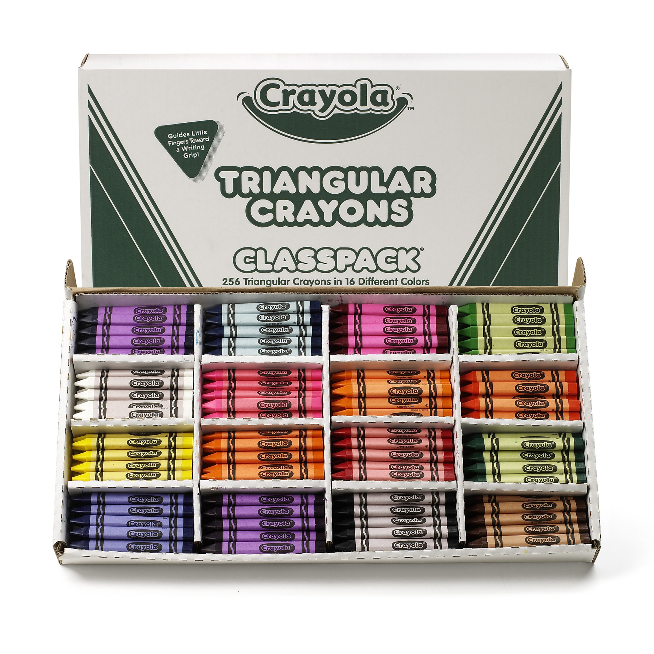 The Teachers' Lounge®  Triangular Crayon Classpack®, 16 Colors, 256 Count