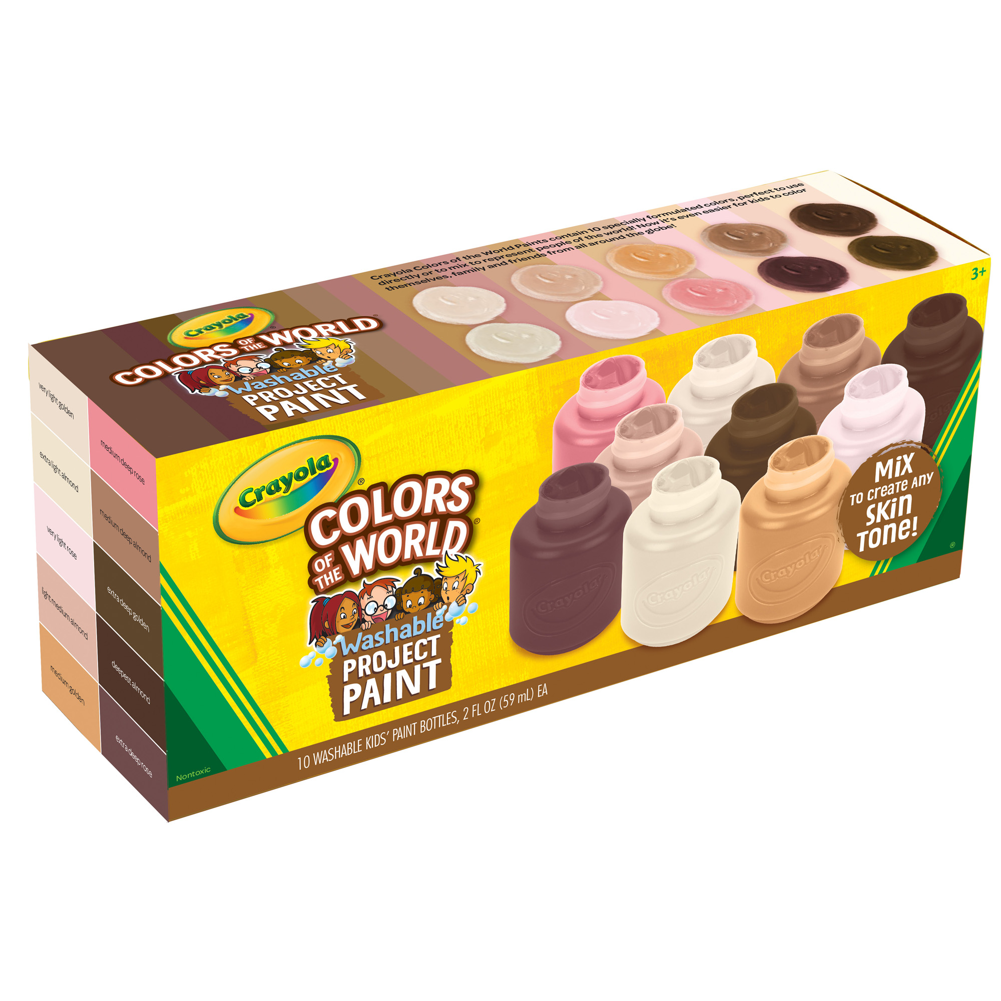 Colors of the World Project Paint, 2oz Jars, 10 Count - BIN542315, Crayola  Llc