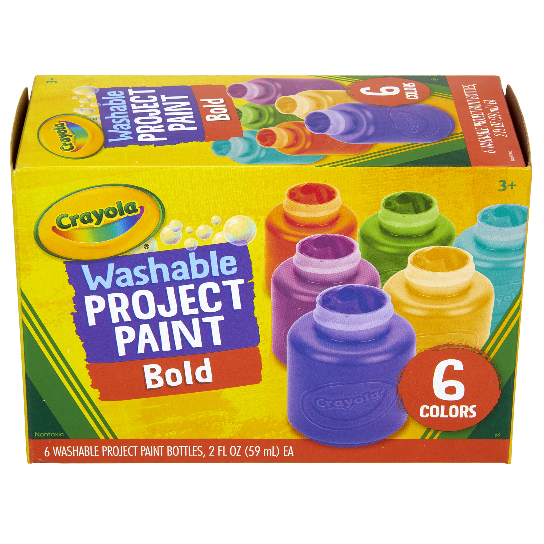 Washable Project Paint, Bold, 6 Colors - BIN542403, Crayola Llc