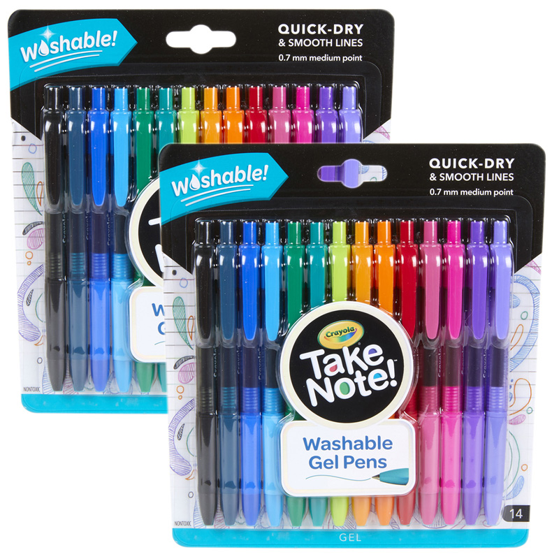 Crayola Take Note! Washable Gel Pens 14 Pkg