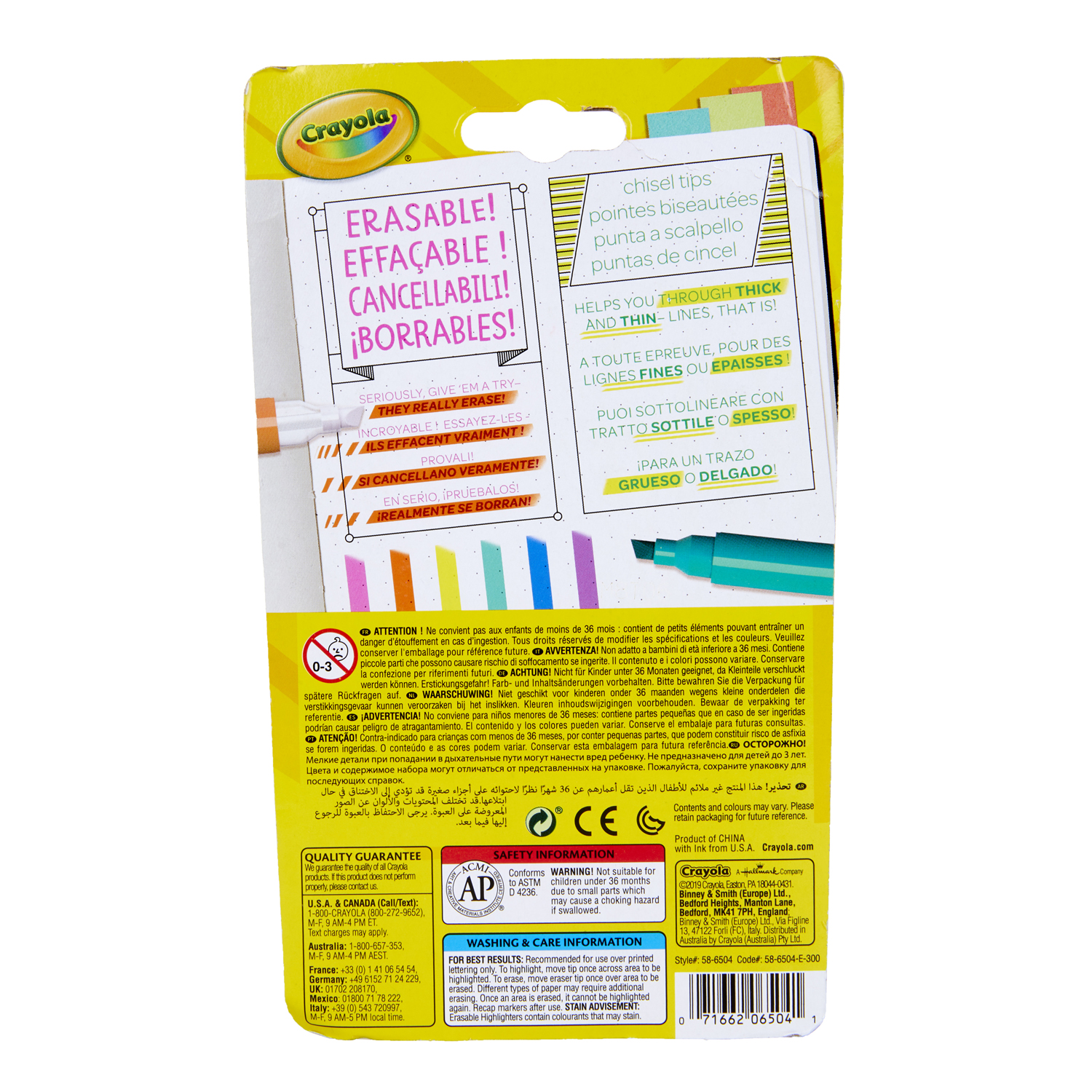 Take Note Dual Tip Highlighter Pens, 6 Count, Crayola.com