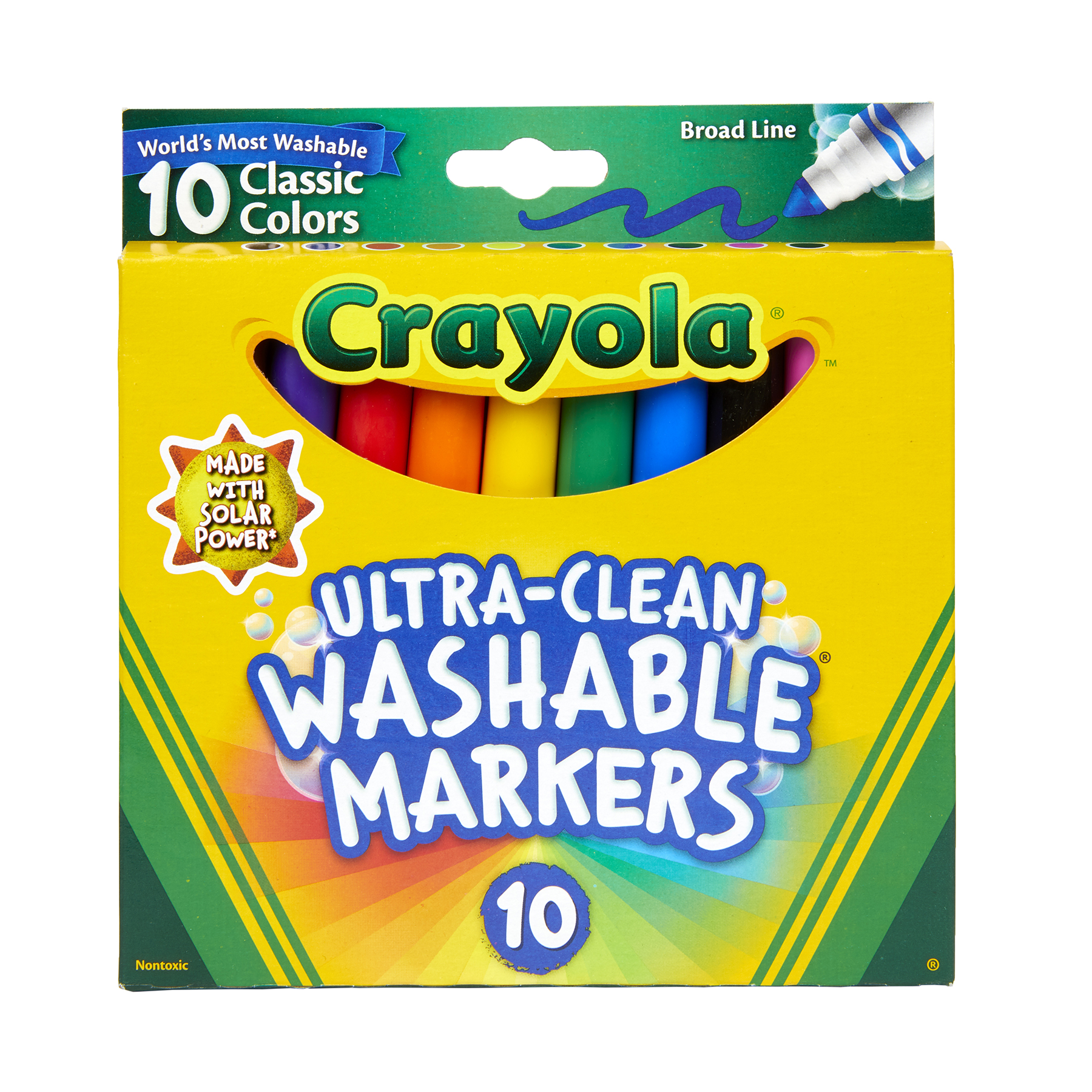 Ultra-Clean Markers, Broad Line, Classic Colors, Pack of 10 - BIN587851, Crayola Llc