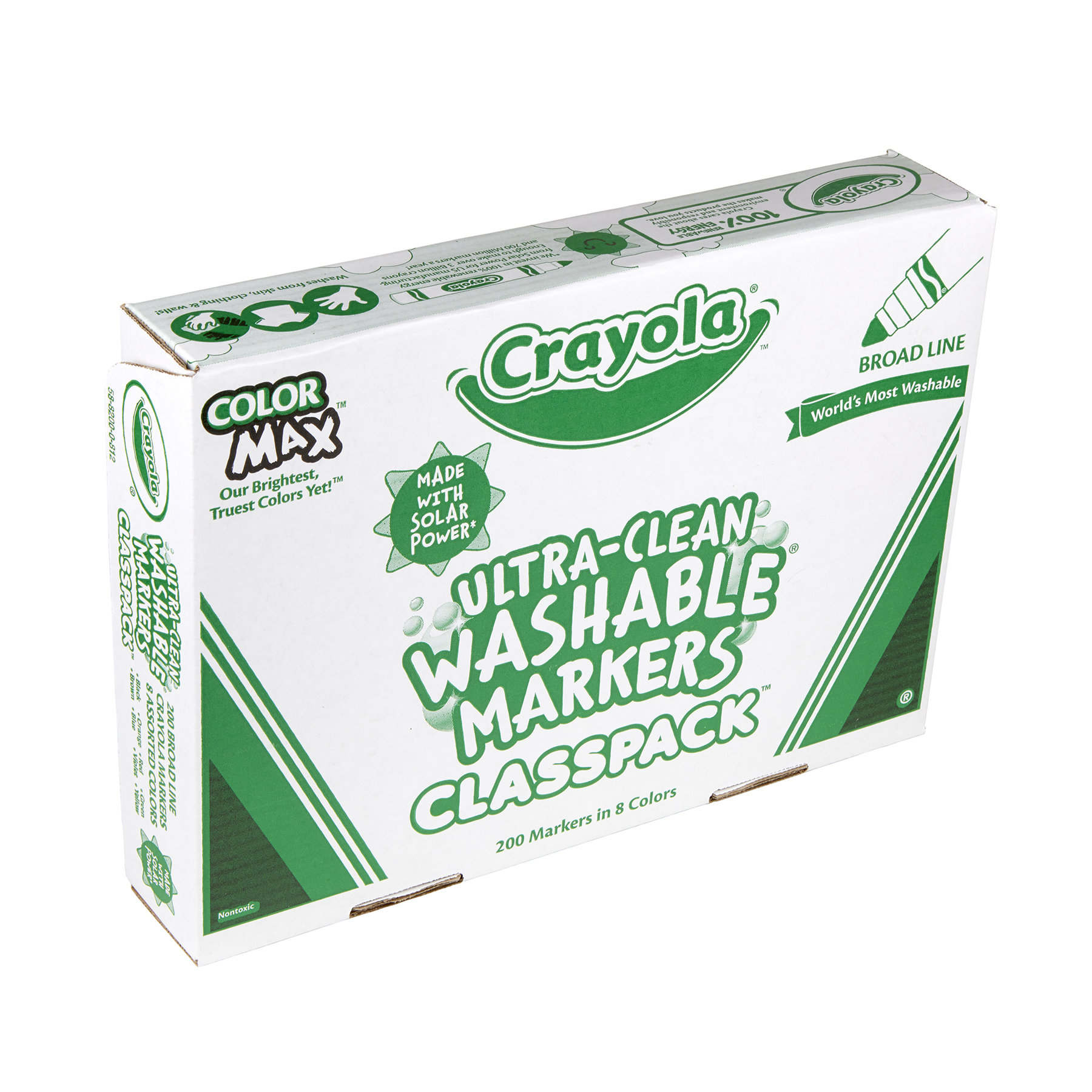 Crayola Crayons, Ultra-Clean Washable, ColorMax, Large - 8 crayons