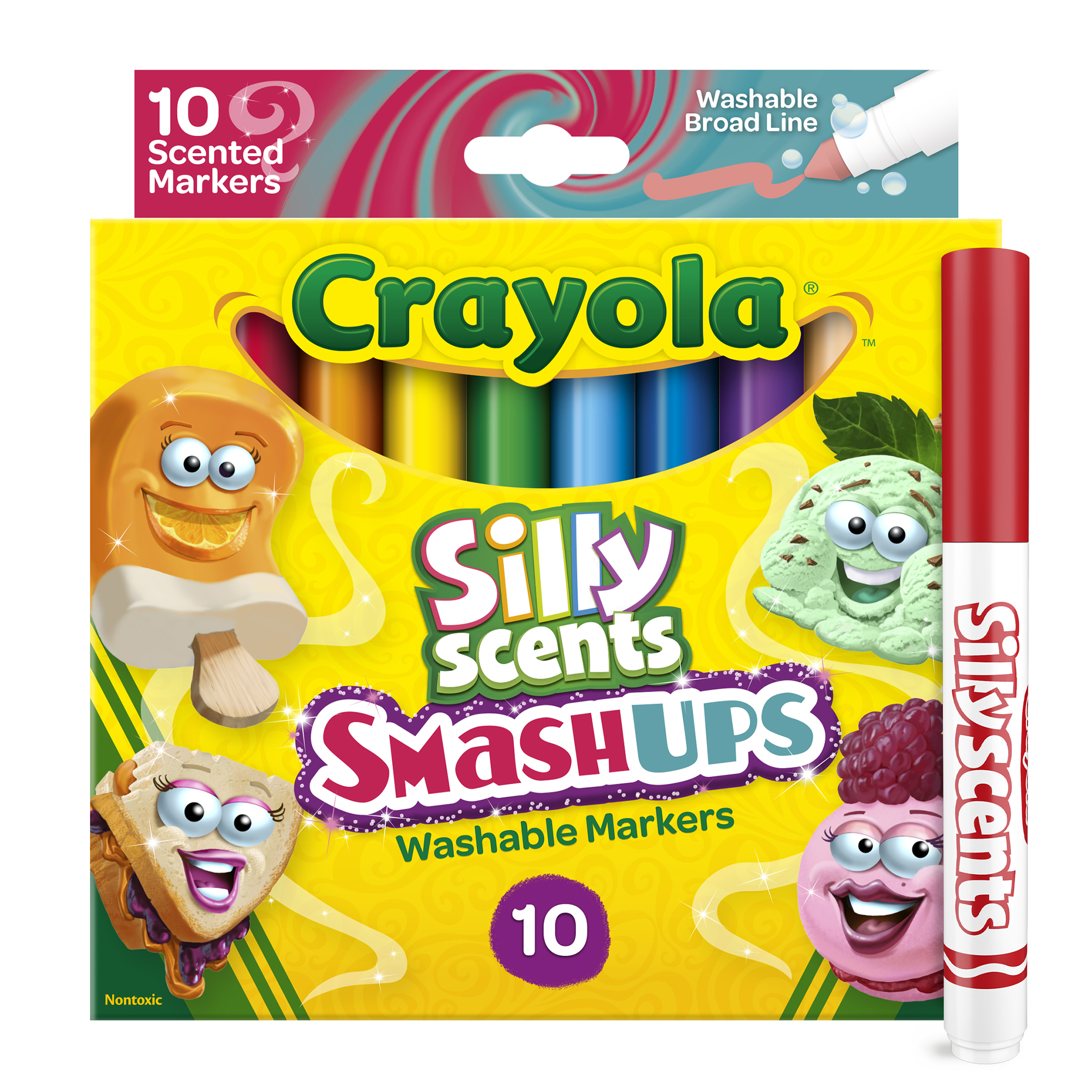 Crayola BIN588274-6 Broad Scent Markers - 10 Count - Pack of 6