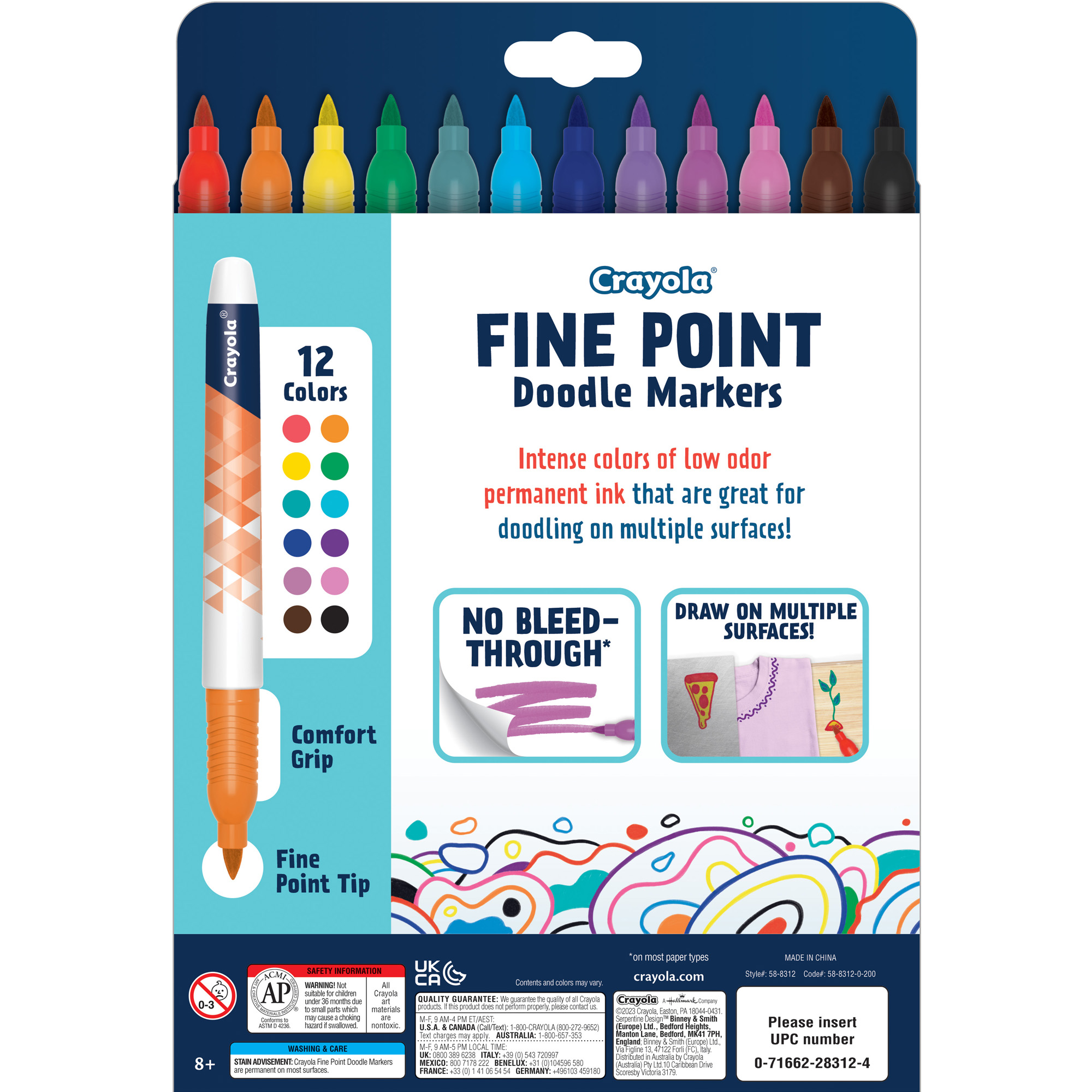 The Teachers' Lounge®  Doodle & Draw Fine Point Doodle Marker, 12