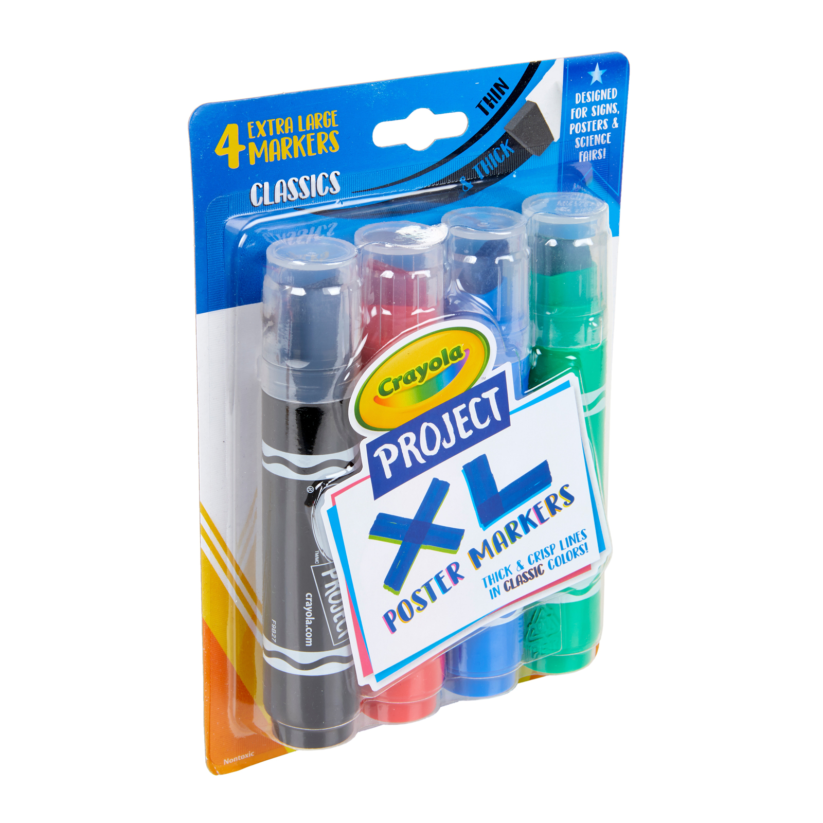 The Teachers' Lounge®  Project XL Poster Markers, Classic, 4 Count