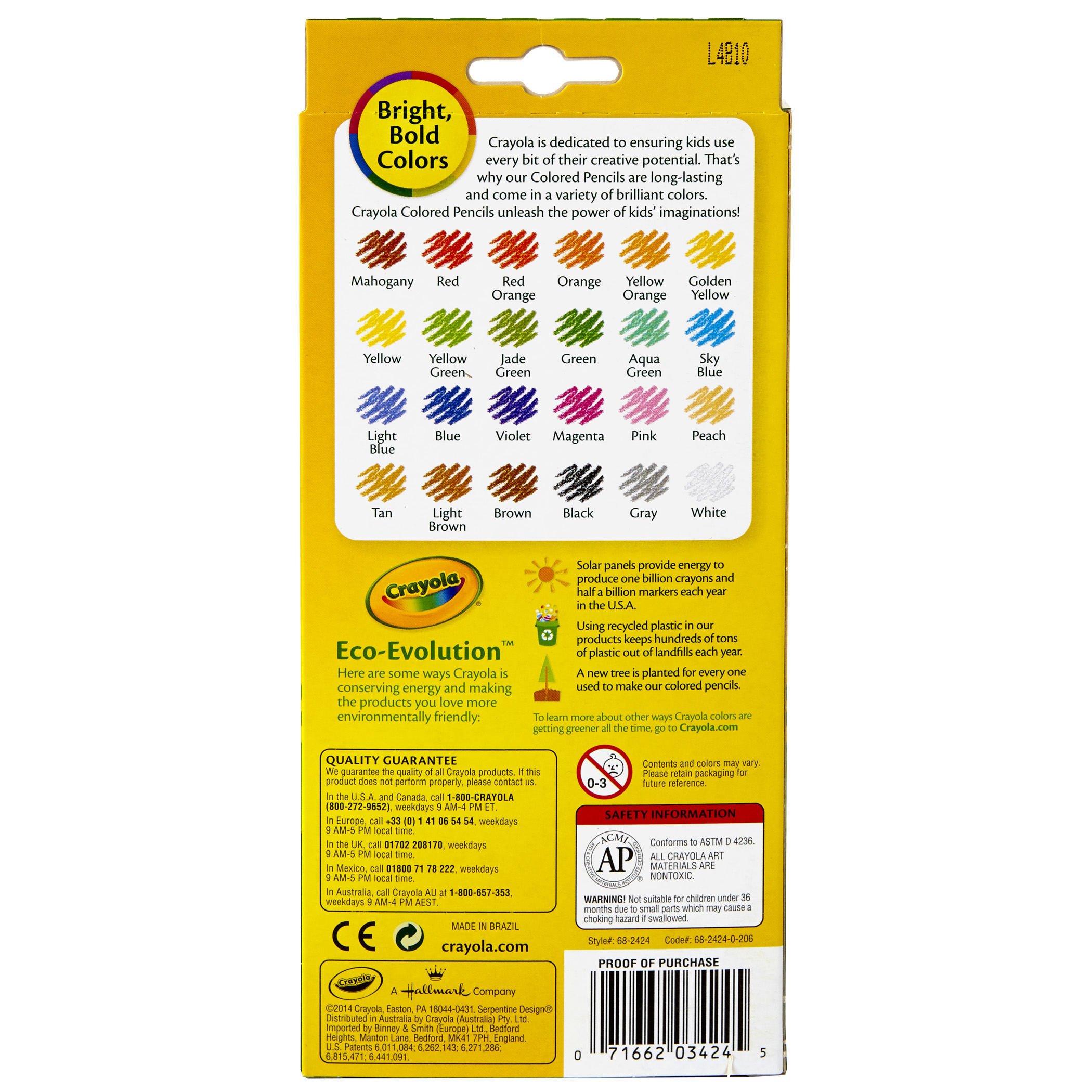 Crayola erasable colored pencils bulk 24 YELLOW-GREEN