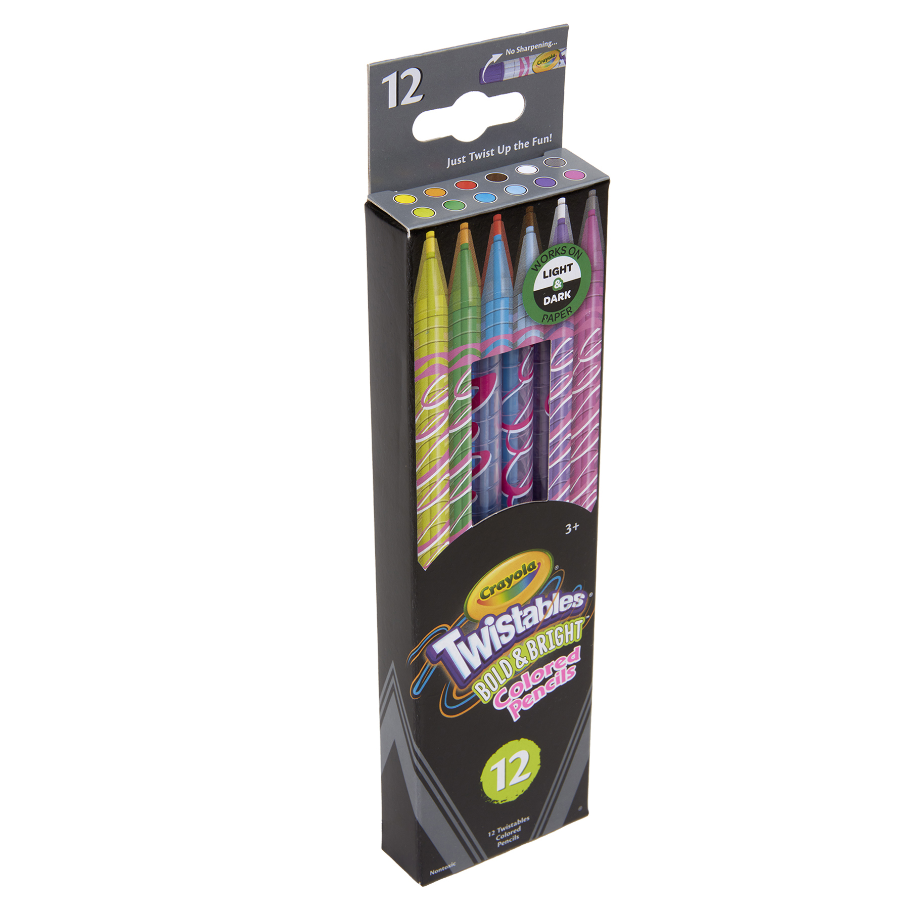 Crayola Sharpened Bright Bold Colors Non-Toxic Colored Pencils (12 Pack) 