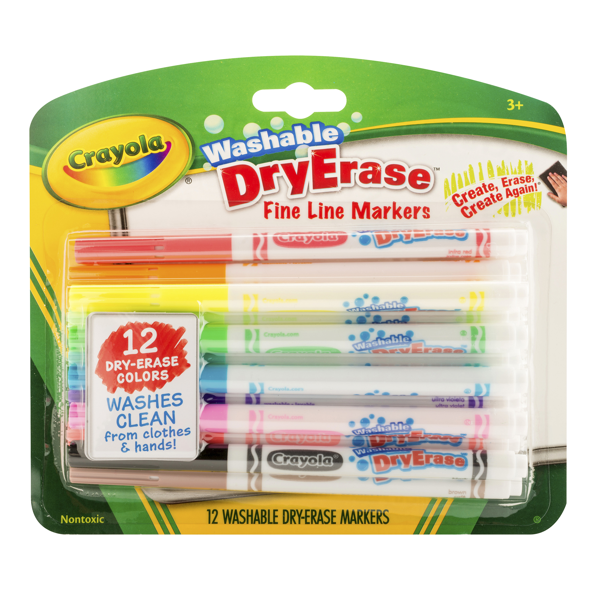 Crayola Washable Markers, Super Tips, 20 Assorted Colors, 6 Boxes  (BIN588106-6)