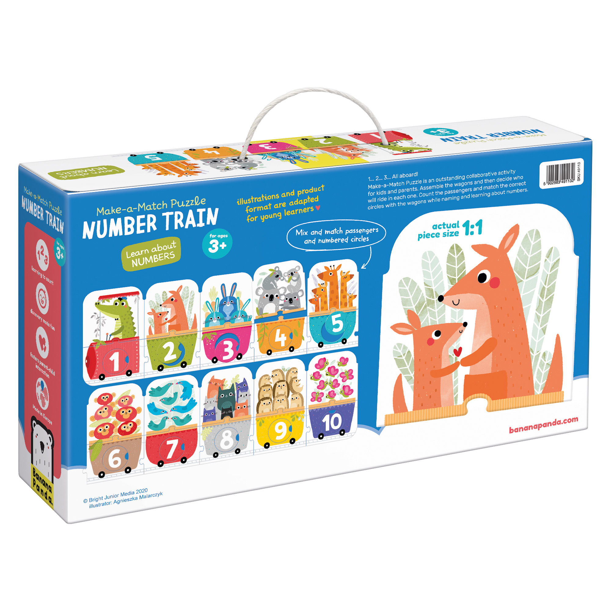 Make-a-Match Number Train Puzzle, 30 Pieces, Mardel