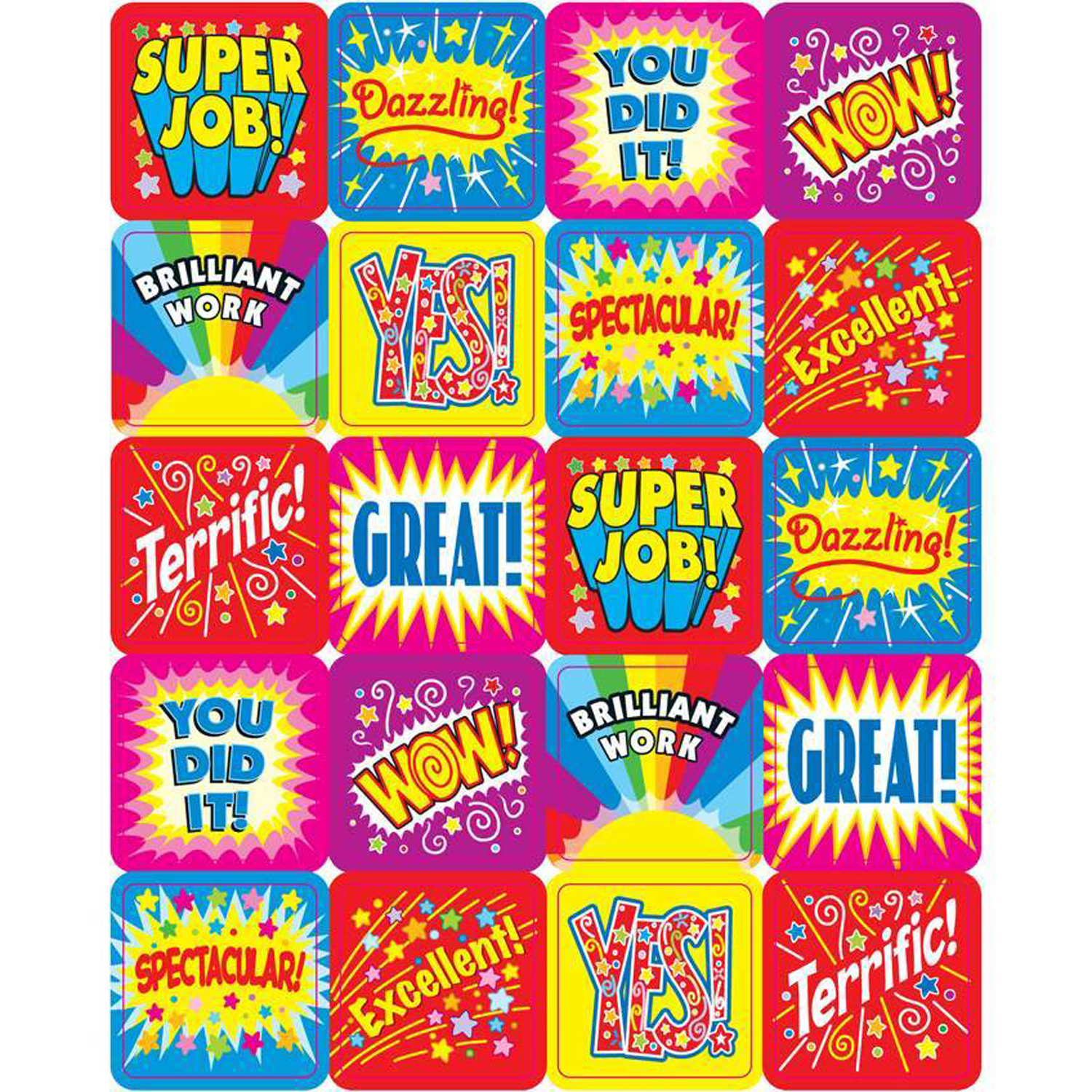 The Teachers' Lounge®  Positive Words Motivational Stickers, Pack of 120
