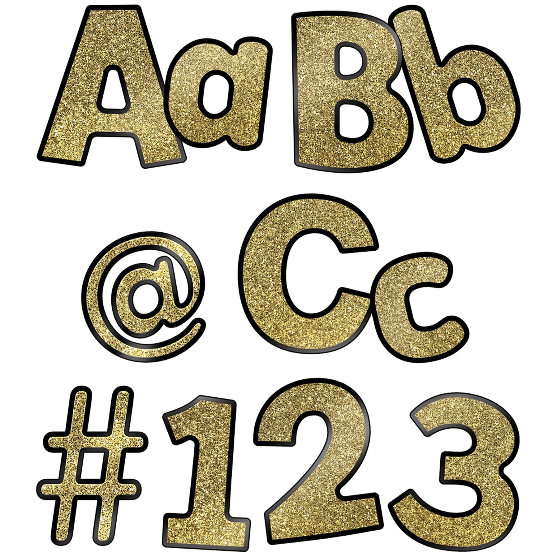 Sticko Gold Glitter Carnival Alphabet Letter Stickers Teacher Supply Craft