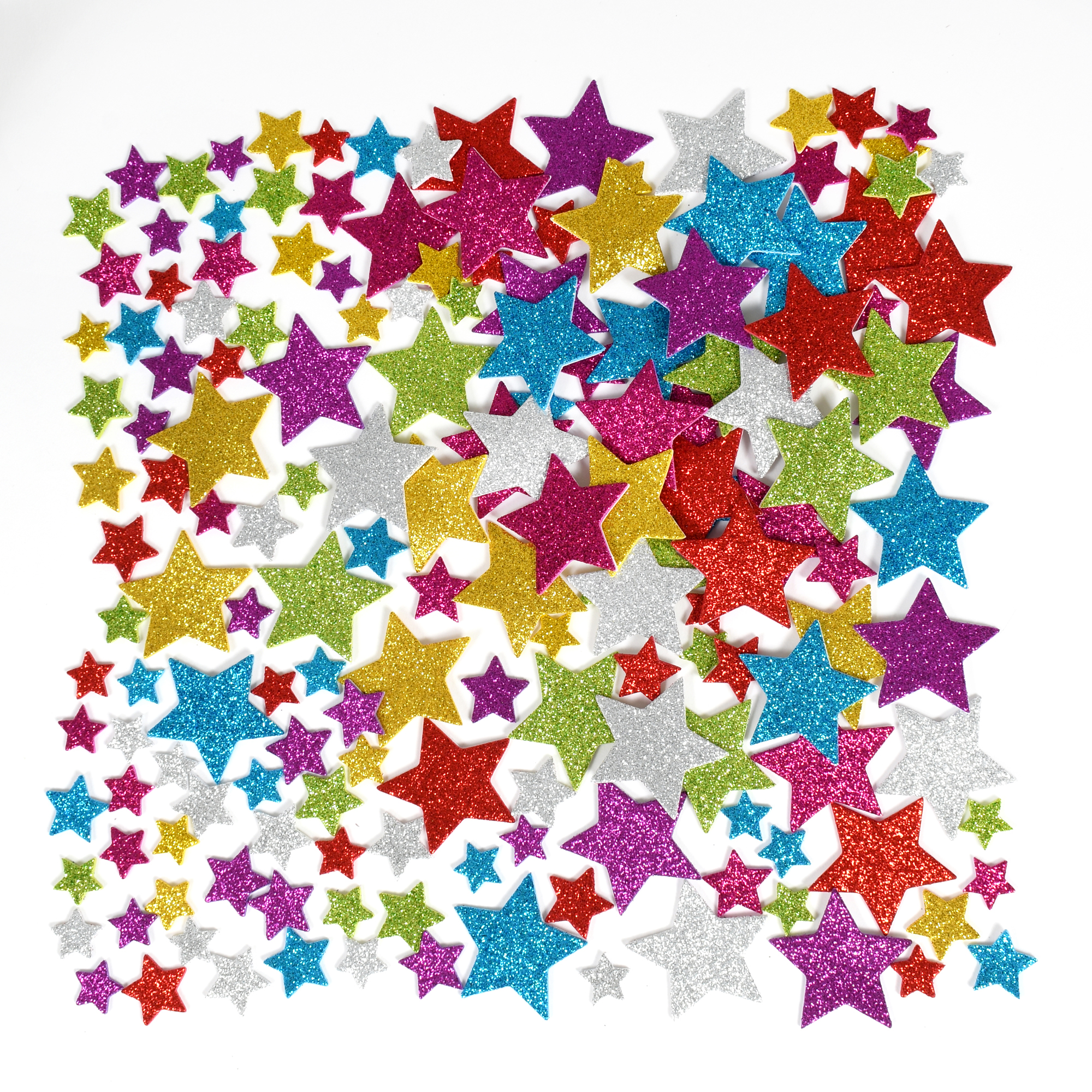 The Teachers' Lounge®  Glitter Foam Stickers - Stars - Multicolor