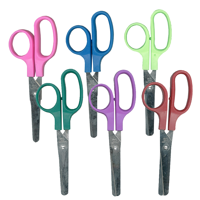 The Teachers' Lounge®  Essential 5 Blunt School Scissors, Assorted Colors