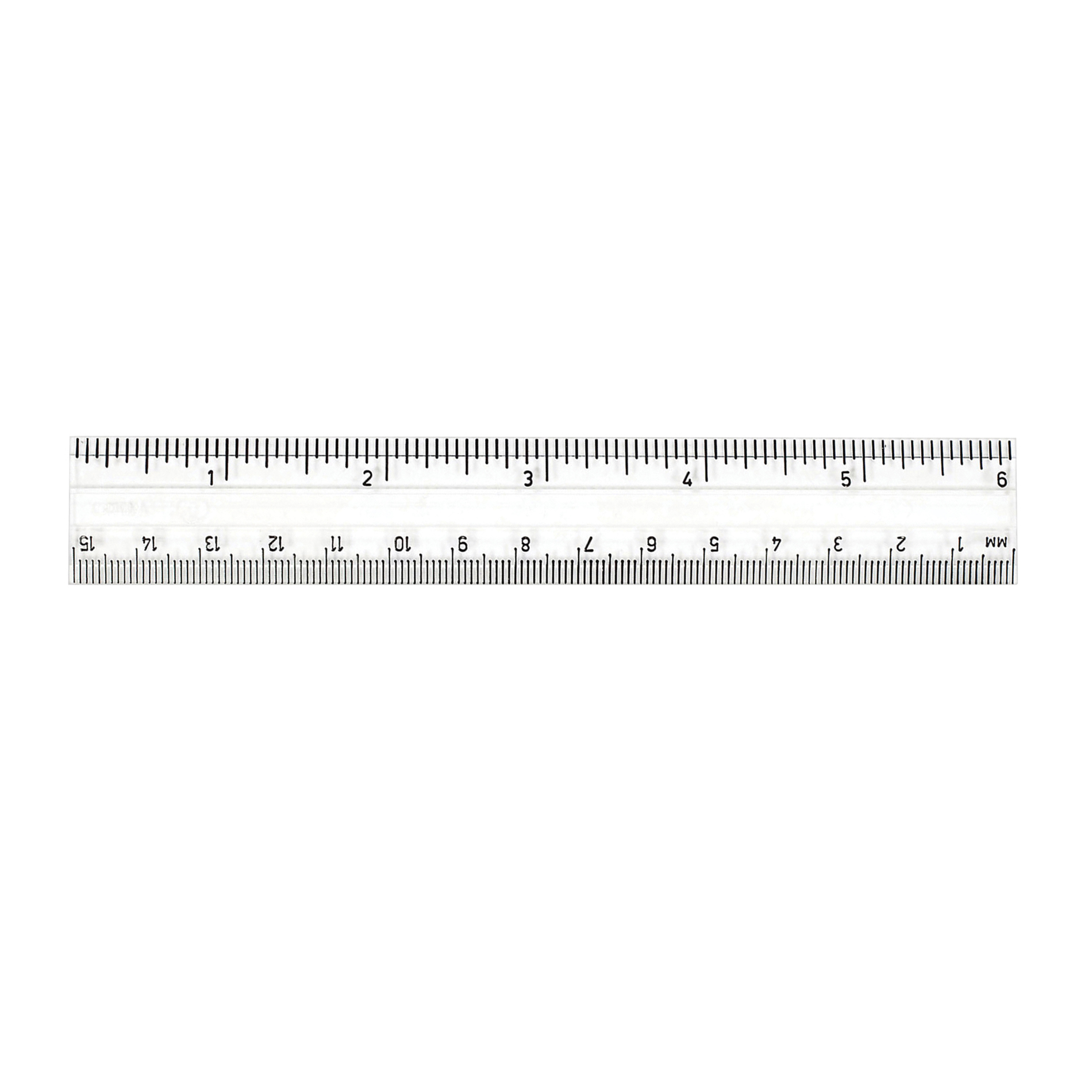 The Teachers' Lounge®  Plastic Ruler, 6, Inches/Metric, Clear, Pack of 48