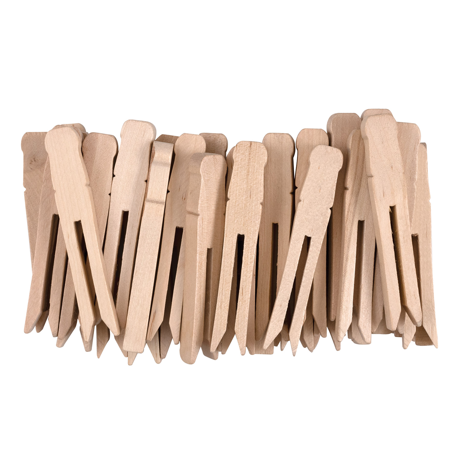 Flat Slotted Clothespins, Natural, 3.75, 40 Pieces - CK-368501