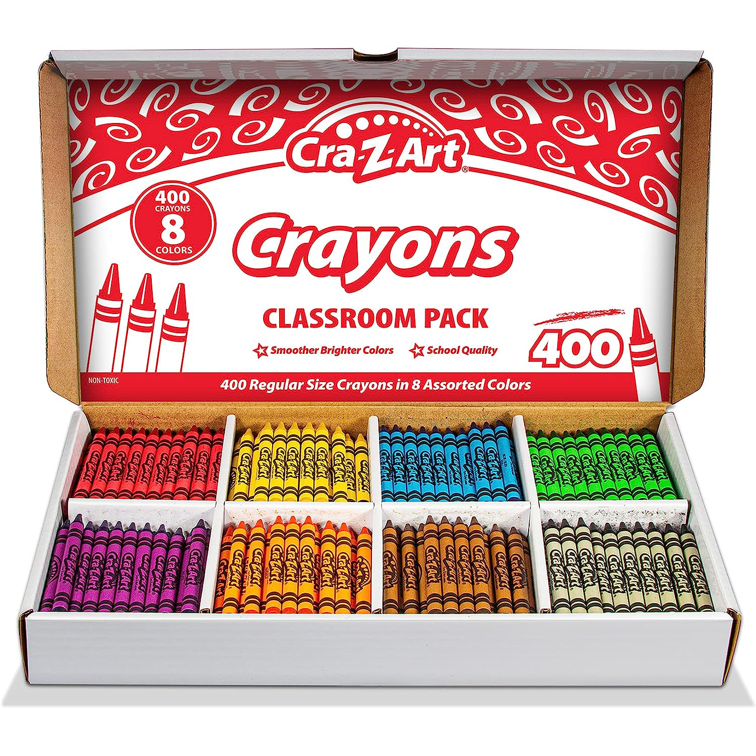 The Teachers' Lounge®  Crayon Class Pack, 8 Color, 400 Count Box