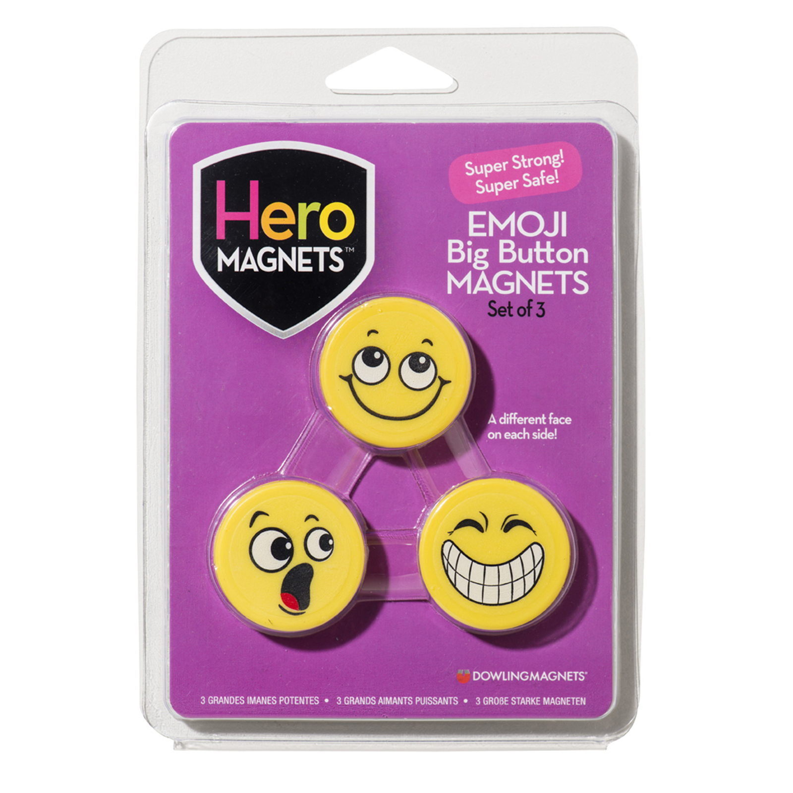 The Teachers' Lounge®  Hero Magnets™ Emoji Big Button Magnets