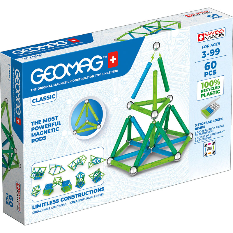 The Teachers' Lounge®  Geomag™ Green Line Color, 60 Pieces