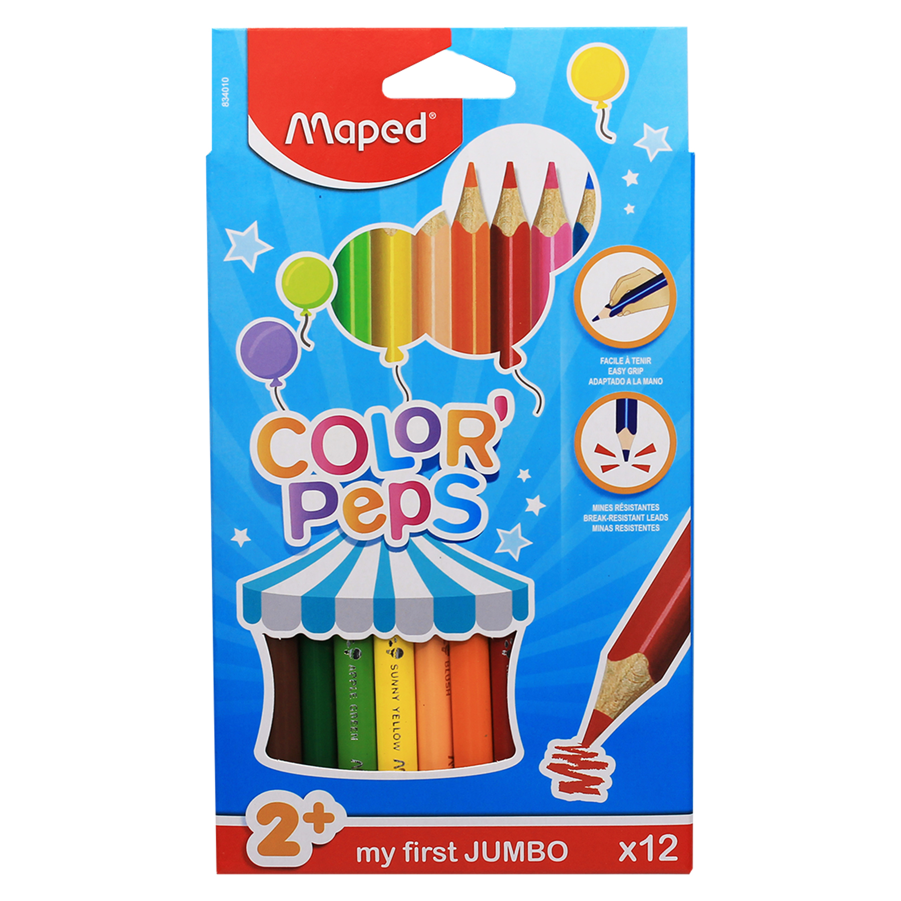 The Teachers' Lounge®  Color'Peps My First Jumbo Triangular Colored Pencils,  12 Per Pack, 6 Packs