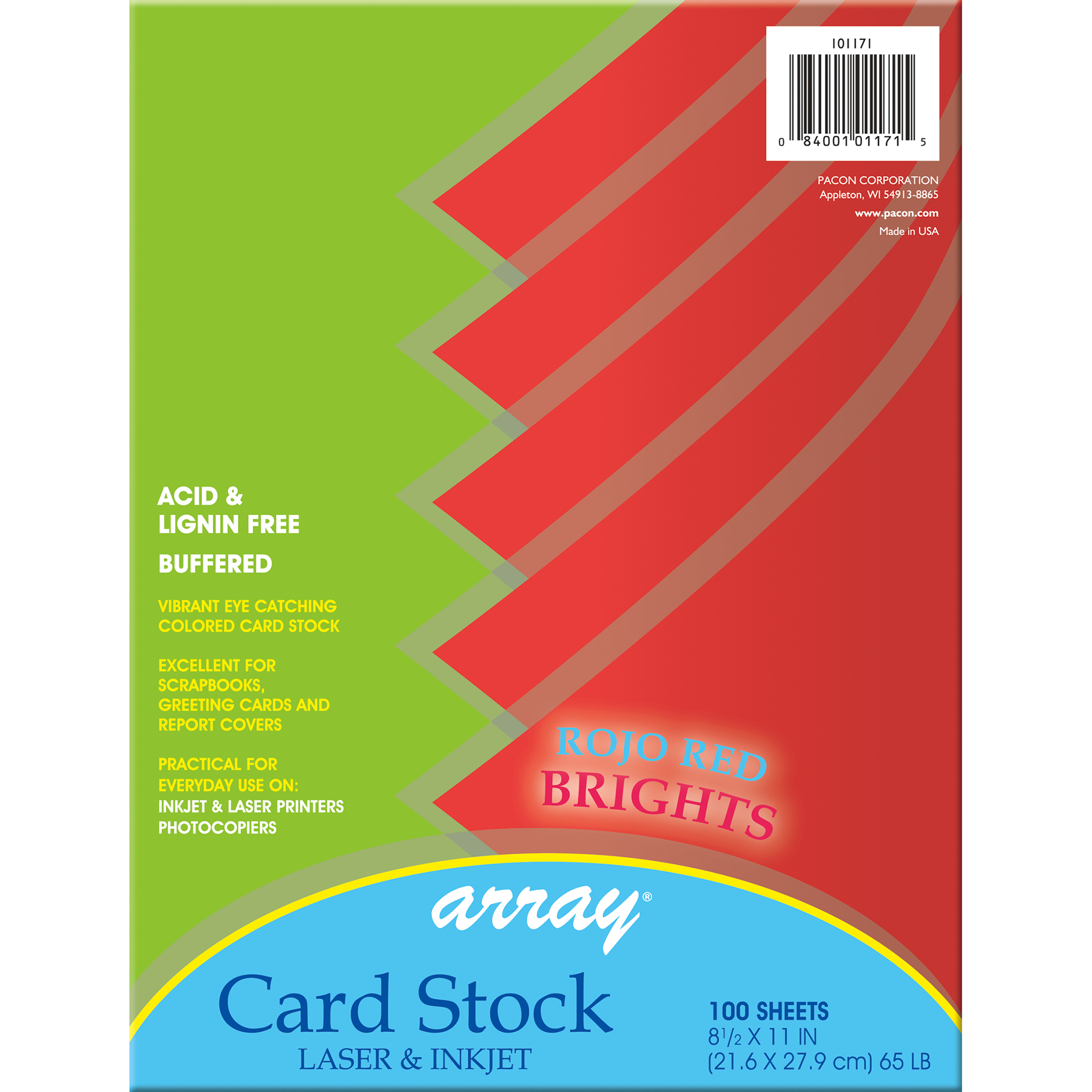 Pastel Card Stock, 5 Assorted Colors, 8-1/2 X 11, 100 Sheets