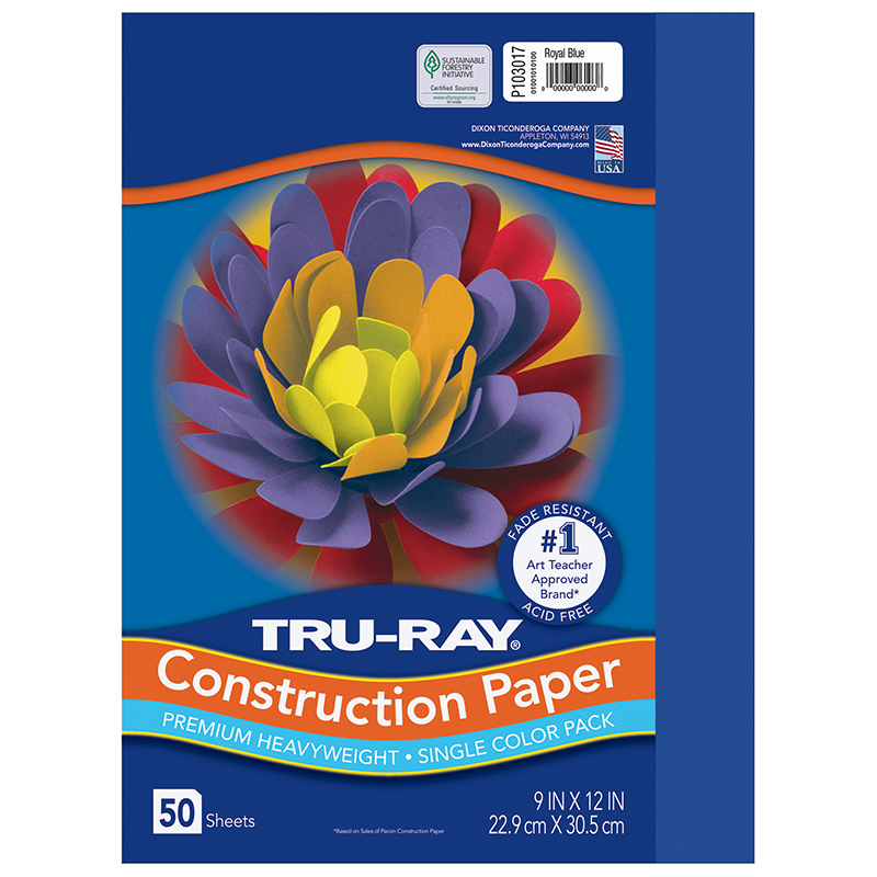 Tru-Ray Construction Paper, Shades of Me Assortment, 9 x 12, 50 Sheets per Pack, 5 Packs