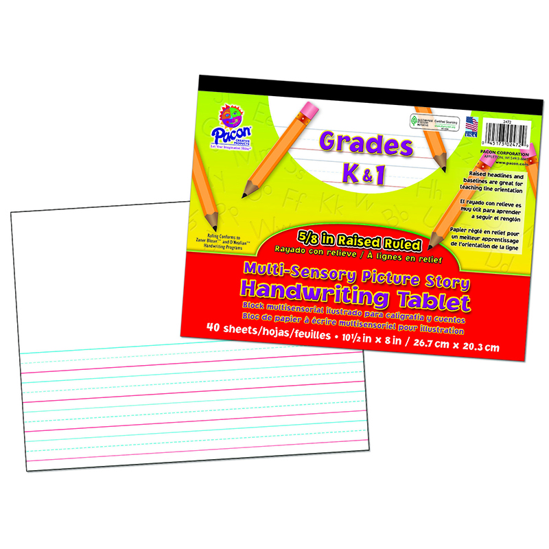 TeachersParadise - Zaner-Bloser® Sulphite Handwriting Paper, Dotted  Midline, Grade 2, 1/2 x 1/4 x 1/4 Ruled Short, 8 x 10-1/2, 500 Sheets  - PACZP2413