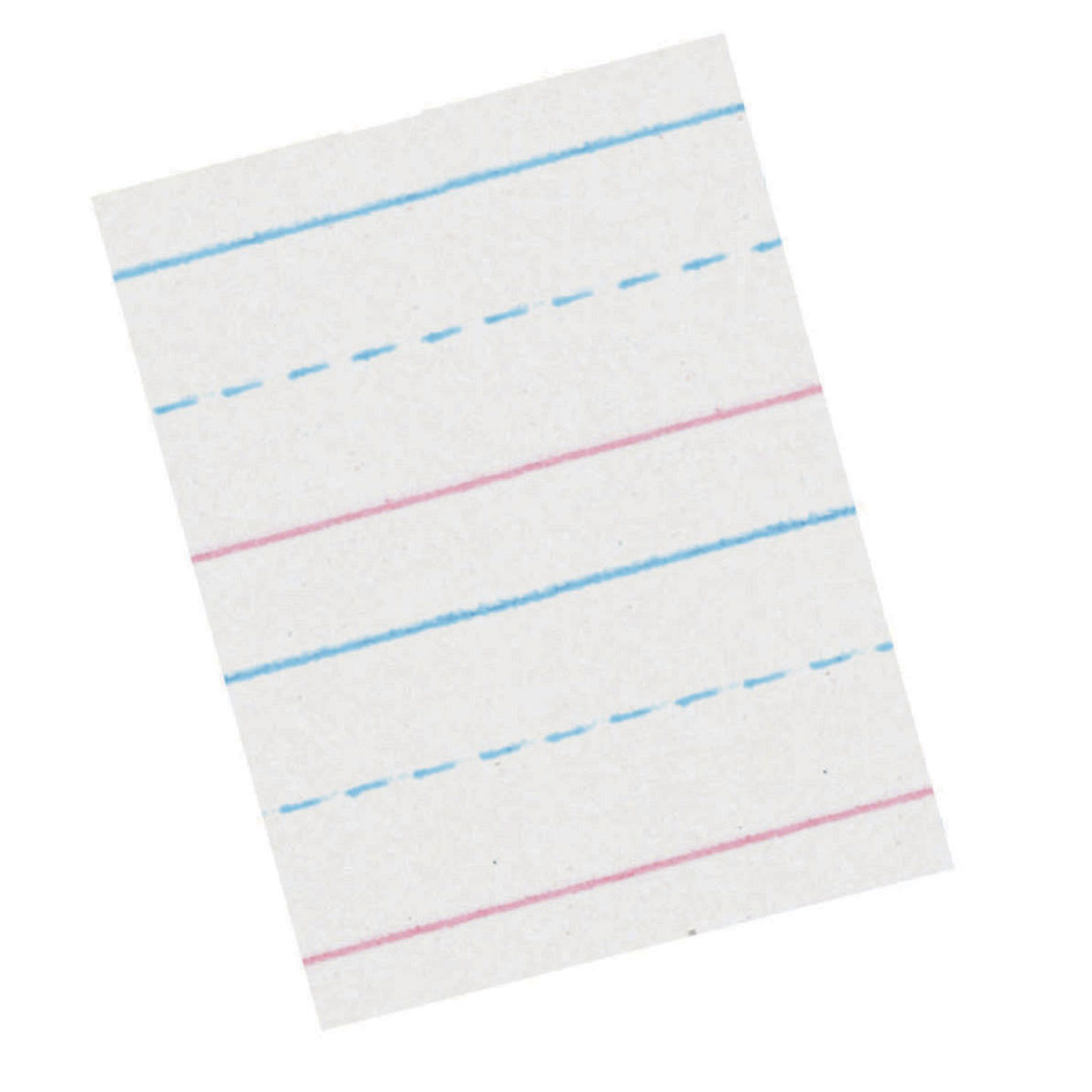 The Teachers' Lounge®  Sulphite Handwriting Paper, Dotted Midline, Grade  1, 5/8 x 5/16 x 5/16 Ruled Long, 10-1/2 x 8, 500 Sheets Per Pack, 2  Packs