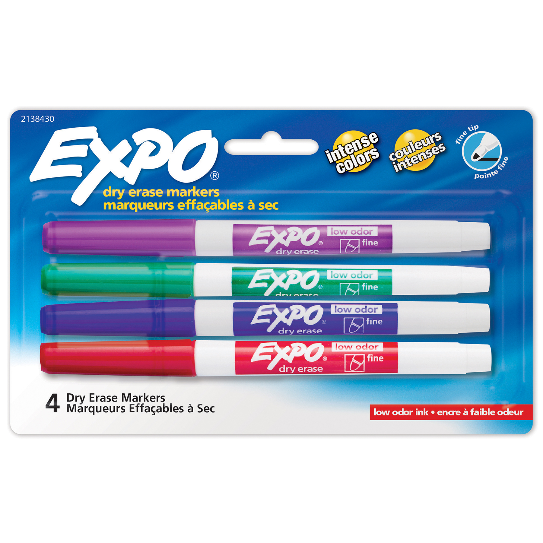 The Teachers' Lounge®  Dry Erase Markers, Whiteboard Markers with Low Odor  Ink, Fine Tip, Assorted Vibrant Colors, 4 Per Pack, 3 Packs