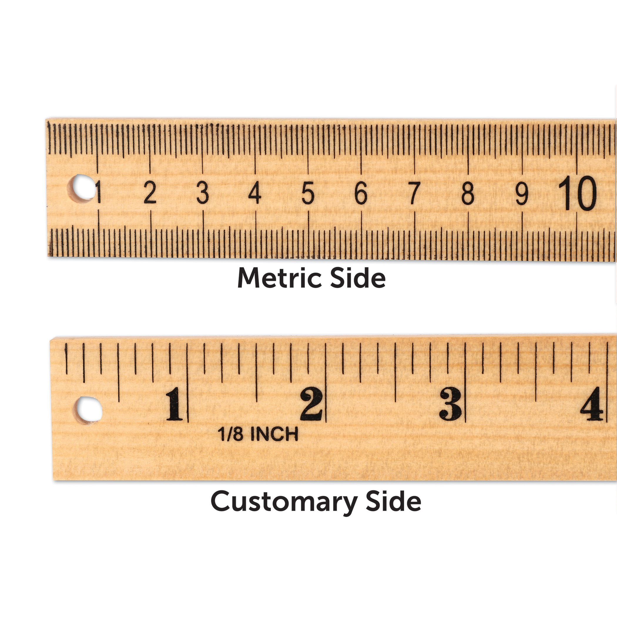 The Teachers' Lounge®  Wooden Meter Stick Ruler, Natural Wood, 36 Inches