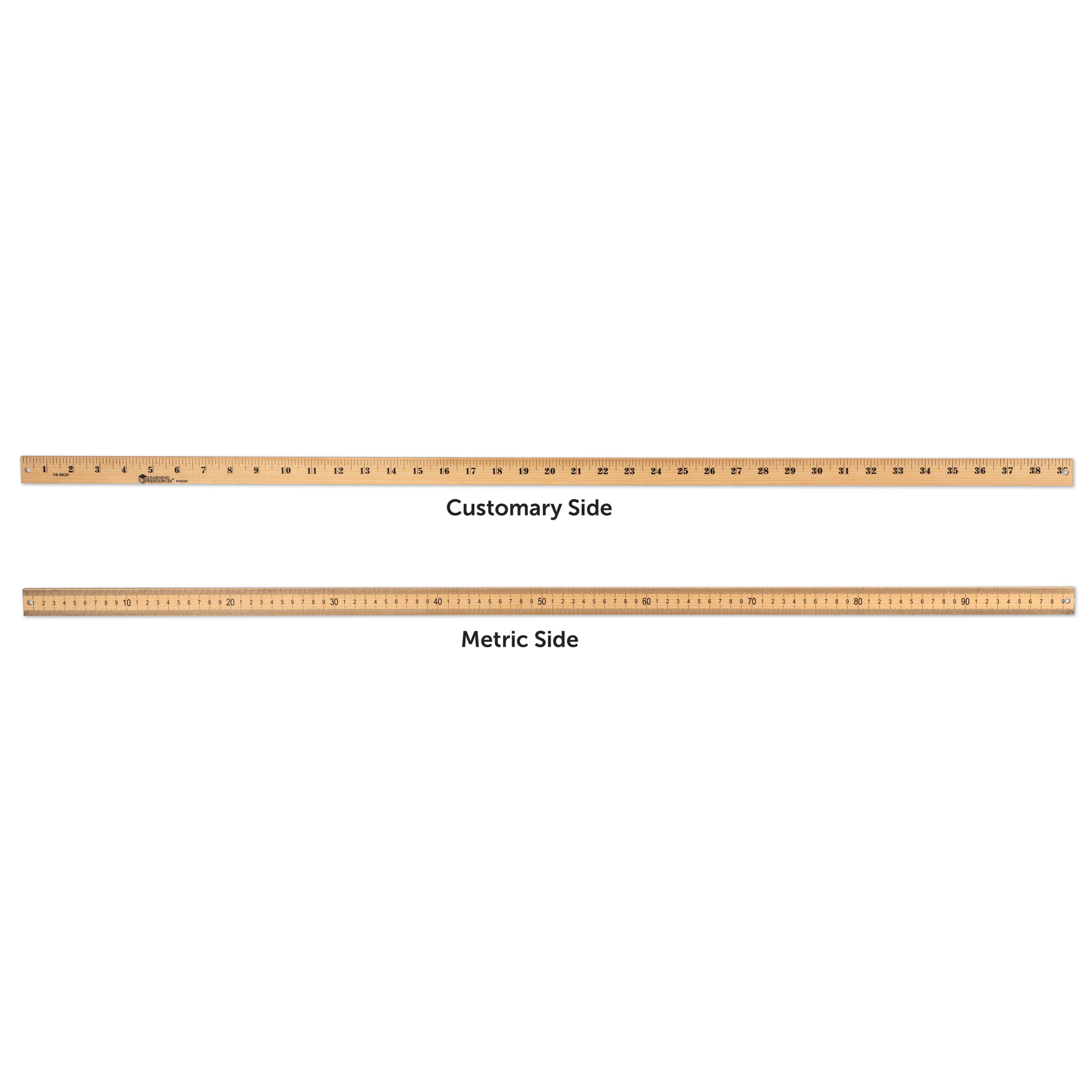 The Teachers' Lounge®  Wooden Meter Stick, Plain Ends