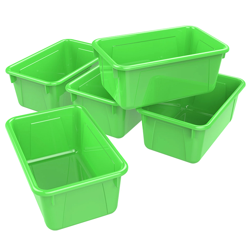 6 Pack Cubby Bin Storage Bins Multipurpose Plastic Storage Bins