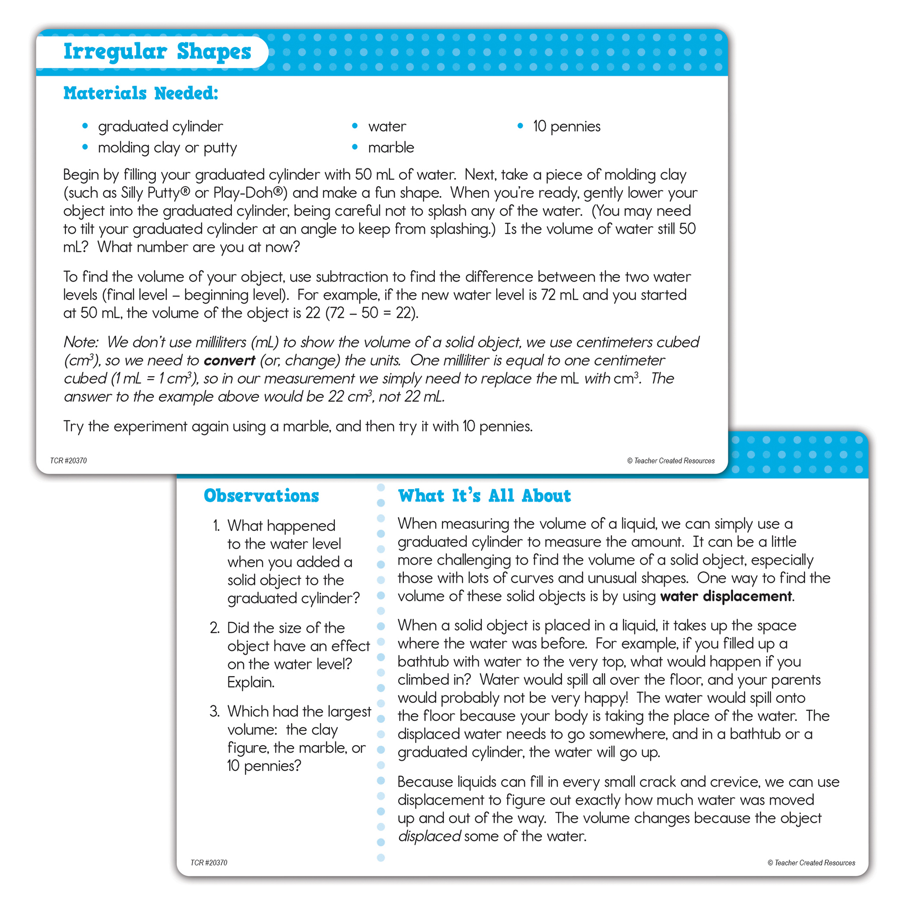 Up-Close Science: Graduated Cylinders Activity Set | The Teachers' Lounge®