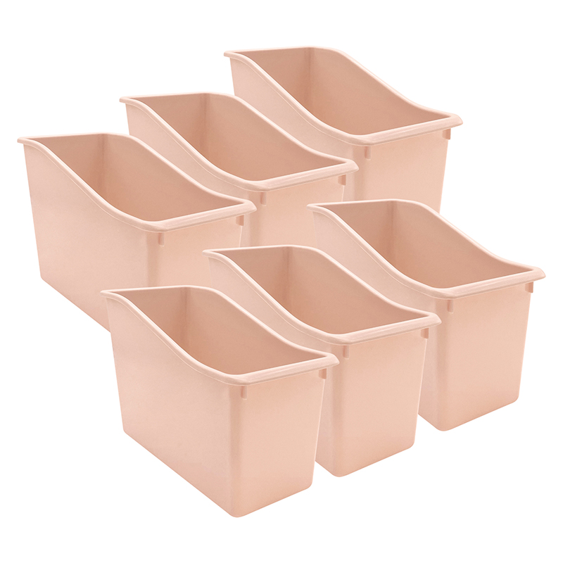Pink Small Plastic Storage Bin, Pack Of 6