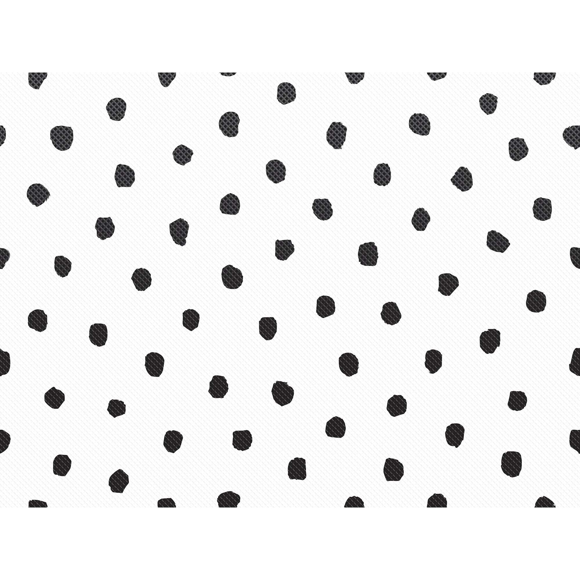 Black Painted Dots on White Better Than Paper Bulletin Board Roll, 4' x  12', Pack of 4