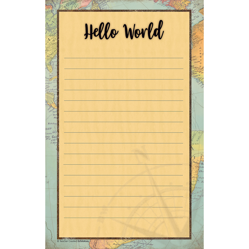 Teacher Created Resources Travel The Map Notepad TCR8566 Model Number 